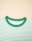 Stripe Ruffle Sleeve T-Shirt Dress