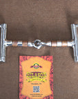 5" Hilason Horse Stainless Steel Horse Mouth Dee Bit W/ Red Copper Ring