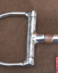 5" Hilason Horse Stainless Steel Horse Mouth Dee Bit W/ Red Copper Ring