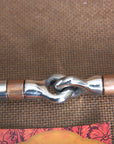5" Hilason Horse Stainless Steel Horse Mouth Dee Bit W/ Red Copper Ring