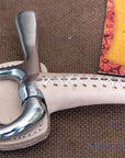 5" Hilason Western Trotting Bit Leather Covered Horse Bit W/ Jointed Mouth