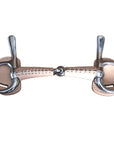 5" Hilason Western Trotting Bit Leather Covered Horse Bit W/ Jointed Mouth