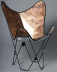 Made In Usa Genuine Leather Butterfly Folding Chair Modern Sling Seat