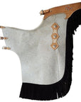 Hilason Western Pro Rodeo Bronc Bull-Riding Smooth Leather Chinks Chaps