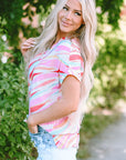 Cali Abstract Short Sleeve Blouse