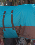 Hilason 1200D Winter Waterproof Horse Turnout Blanket Belly Wrap Turquoise