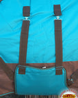 Hilason 1200D Winter Waterproof Horse Turnout Blanket Belly Wrap Turquoise