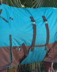 Hilason 1200D Winter Waterproof Horse Turnout Blanket Belly Wrap Turquoise