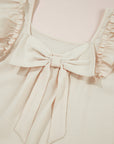 PB Bow Tie Ruffle Sleeve Top