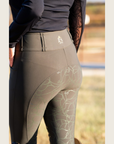 Sage Green Silicone Grip Breeches with Belt Loops