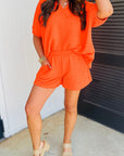 Textured T-Shirt and Shorts Set