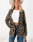 Leopard Open-Front Cardigan