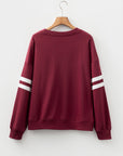 Varsity Stripe Drop Shoulder Sweatshirt