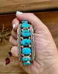 Cuff - Sterling silver Cuff Bracelet with Kingman turquoise
