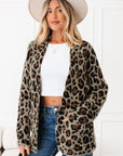 Leopard Open-Front Cardigan