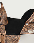 Hilason Western Horse Treeless Trail Barrel American Leather Saddle