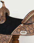 Hilason Western Horse Treeless Trail Barrel American Leather Saddle