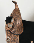 Hilason Western Horse Treeless Trail Barrel American Leather Saddle