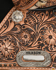 Hilason Western Horse Treeless Trail Barrel American Leather Saddle
