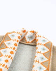 Aztec Geometric Open Front Cardigan
