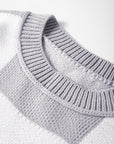 Checker Bishop Sleeve Sweater
