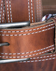 Hilason Heavy Duty Made In Usa Gun Holster Leather Work Belt Brown