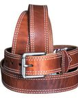 Hilason Heavy Duty Made In Usa Gun Holster Leather Work Belt Brown