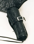 Hilason Double Caliber 44/45 Leather Western Cowboy Gun Rig Holster Black