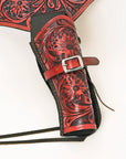 Hilason Double Caliber 44/45 Leather Cowboy Gun Rig Holster Mahogany
