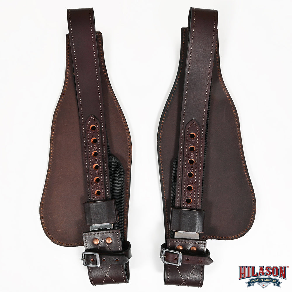 Hilason Leather Youth Saddle Replacement Fender Pair With Hobble Strap