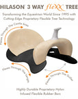 HILASON Western Horse Flex Tree Trail Barrel Racing Genuine American Leather Saddle