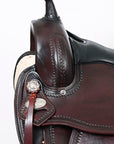 HILASON Western Horse Saddle American Leather Flex Tree Trail & Pleasure Dark Brown