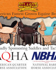 HILASON Western Horse Flex Tree Floral Trail Barrel Racing Genuine American Leather Saddle