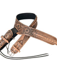 Hilason Western Right Hand Gun Holster Rig 44/45 Caliber Leather Cowboy
