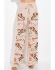 Desert Cowgirl Print Rib Hoodie Loungewear Set