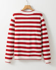 Rylee Stripe Button Cardigan Sweater