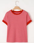 Mckenzie Stripe Knitted Round Neck Top