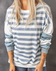 Elina Striped Pullover Sweatshirt