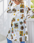 Vintage Cowgirl Collage Western Lightweight Cardigan