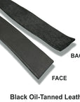 Hilason Genuine Leather Flat Strap Strips for DIY Arts & Craft Projects Jewelry Tooling Home Décor Black