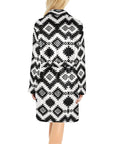 Black Aztec Women's Western Bath Robe
