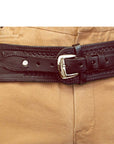 Hilason Western Right Hand Gun Holster Rig 38 Cal Leather Cowboy