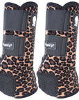 Classic Equine Lightweight Legacy2 Rear Hind Sports Boots Pair Cheetah