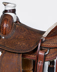 Western Horse Saddle American Leather Wade Ranch Roping Brown Hilason