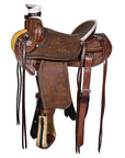 Western Horse Saddle American Leather Wade Ranch Roping Brown Hilason