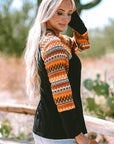 Aurora Raglan Patchwork Long Sleeve Top
