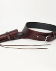 Hilason Western Right Hand Gun Holster Rig 44/45 Cal Leather Cowboy