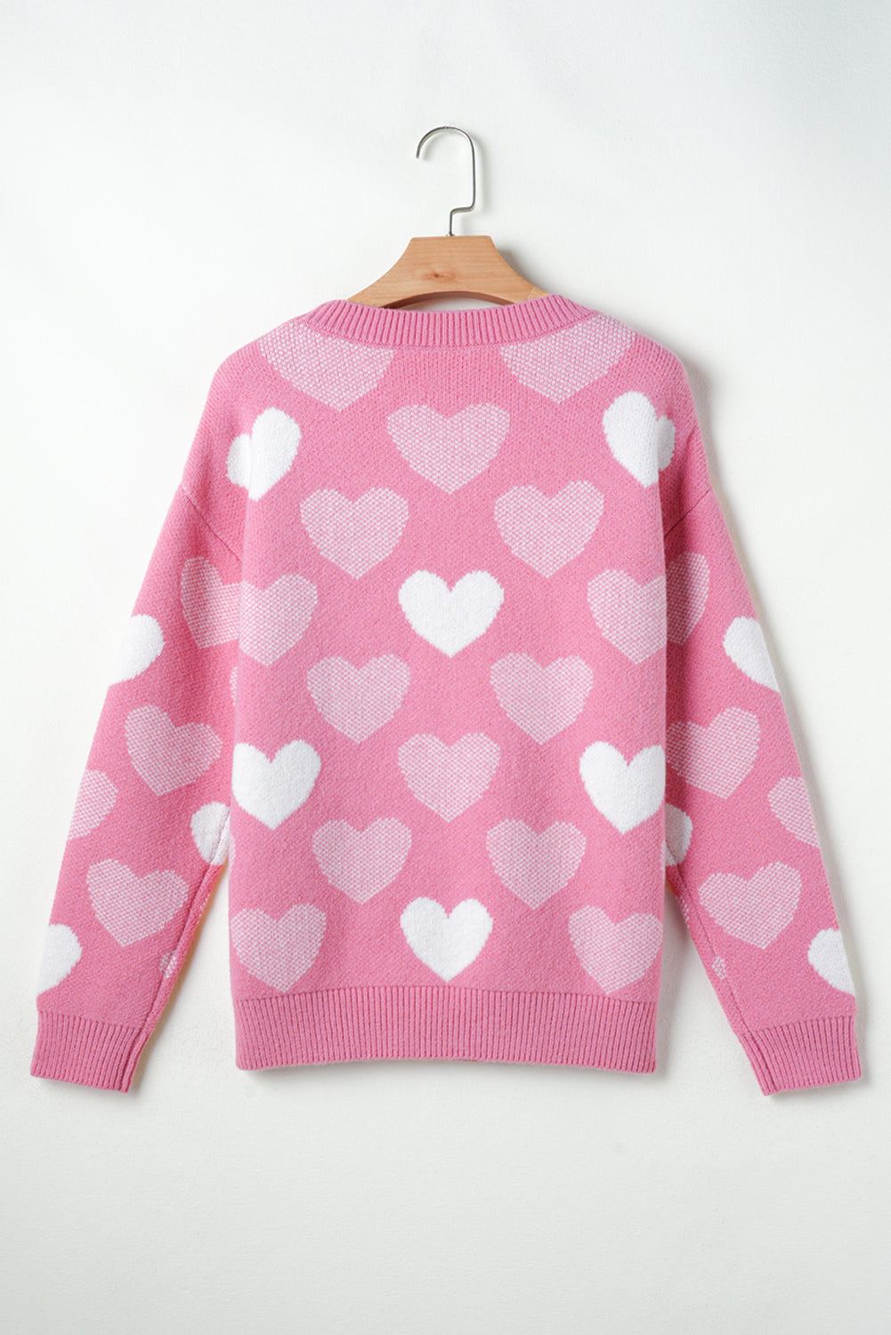 Pearled Heart Valentines Sweater