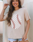 Checkered Baseball Graphic Tee