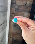 Square Kingman Turquoise Ring – Sterling Silver
